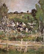 Paul Cezanne View of Auvers-sur-Oise-The Fence Spain oil painting artist